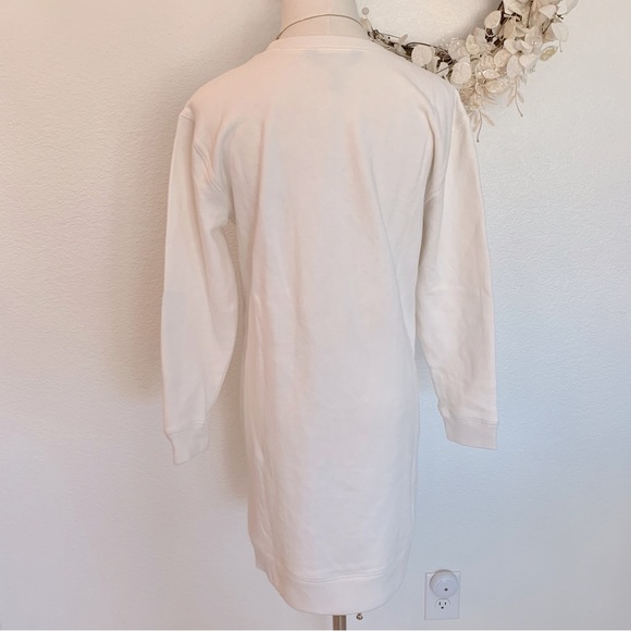 Ralph Lauren Ivory White Polo Bear on Horse Cotton Fleece Sweatshirt Tunic Dress - Picture 5 of 12